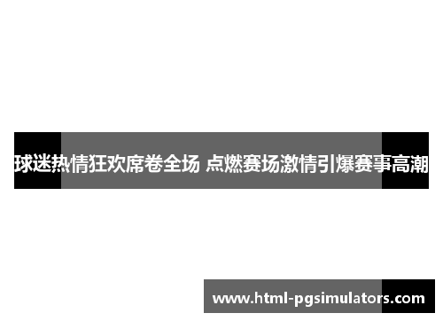 球迷热情狂欢席卷全场 点燃赛场激情引爆赛事高潮