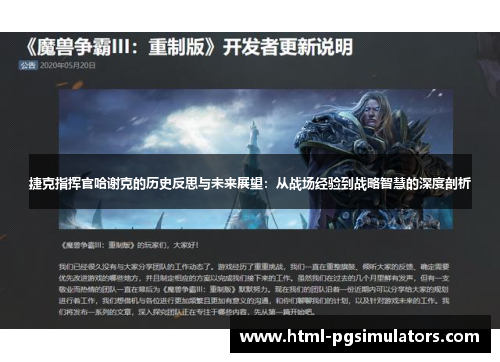 捷克指挥官哈谢克的历史反思与未来展望：从战场经验到战略智慧的深度剖析