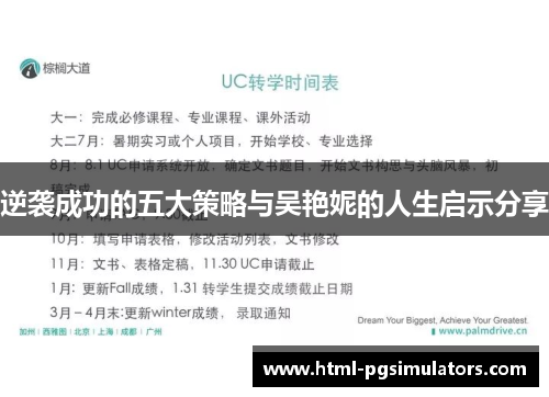 逆袭成功的五大策略与吴艳妮的人生启示分享